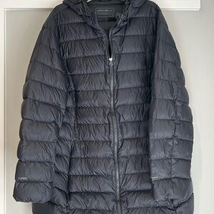 Eddie Bauer Women's Dark Gray Long Puffer Coat